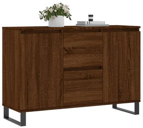 Credenza rovere marrone 104x35x70 cm in legno multistrato