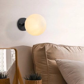 Lampada da parete bianca e nera ø 15 cm Atmaca - Opviq lights