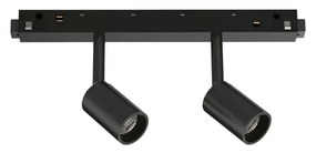 Proiettore Regolabile Dali Ego Alluminio Nero 2 Luci Led 5W 3000K Luce Calda