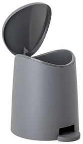 Pattumiera con Pedale e Coperchio Grigio Antracite in Plastica