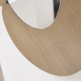 Tikamoon - Specchio ovale in legno di mindi chiaro 75x115 Eda