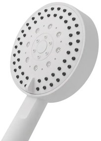 Doccino tondo 25,5cm bianco opaco multigetto a getti concentrici in ABS anticalcare Hidra