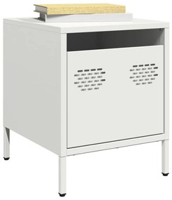 Comodino Bianco 35x39x43,5 Cm İn Acciaio /
