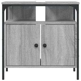 Mobile lavabo bagno grigio sonoma 60x30x60 cm legno multistrato
