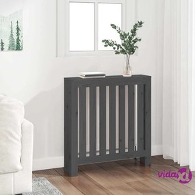 vidaXL Copertura Termosifone Grigia 79,5x19x84 cm Legno Massello Pino