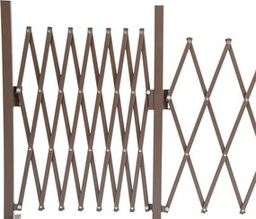 Recinzione per Giardino Estensibile Autoportante 52-405 cm in Acciaio e Alluminio Marrone scuro...
