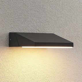 Applique da esterni a LED Auda Lucande, Nero, Alluminio, Moderno, Applique LED da esterni