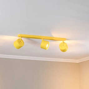 Argon Faretto da soffitto Chloe orientabile a 3 luci, giallo