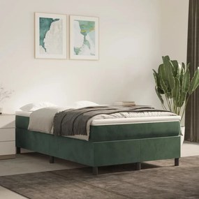 Giroletto Senza Materasso Verde Scuro 120x200 Cm İn Velluto /
