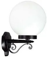 lanterna con braccio inferiore lavorato modello sfera - 100w ip44 mm.290x383h. colore nero fer234436