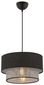 Lampada a sospensione su cavo ECHO 1xE27/60W/230V nero/grigio