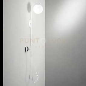 Applique a parete odisseo bianca 1 luce attacco e14 15x15x65,5cm in...