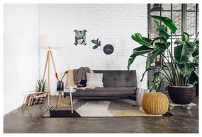 Poggiapiedi giallo con rivestimento in lavorato a maglia Jagger – Bonami Essentials