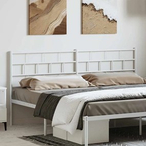 Testiera İn Metallo Bianco 180 Cm /