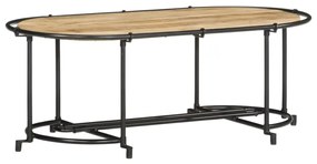 Tavolino Da Salotto 110x55x40 Cm Legno Massello Di Mango Grezzo /