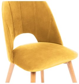 Sedia da pranzo TINO 86x48 cm giallo/faggio