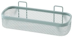 Mensola bagno rettangolare verde acqua in acciaio con 1 ripiano – Taki