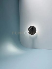 Applique in metallo verniciato nero plug led 6w + 3w faretto spot 3...