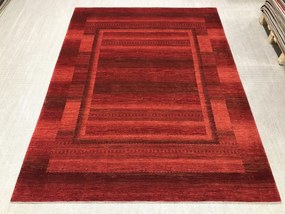 Loribaft Tappeto 230x200 Rosso (Iran) Annodato A Mano