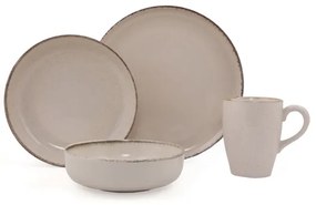 Servizio da tavola 16 pezzi beige/porcellana