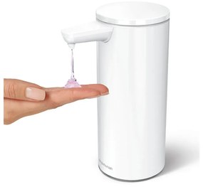 Dispenser di sapone bianco in metallo touchless 266 ml - simplehuman