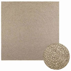 Tappeto Zızur Beige 200x200 Cm Aspetto Iuta Interni Ed Esterni /