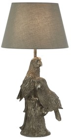 Lampada Da Scrivania Parrot Legno Argento Policarbonato Grigio 1 Luce E27