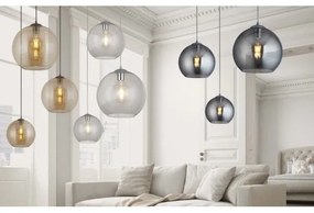 Searchlight 1632SM - Lampadario a sospensione con filo BALL 1xE27/60W/230V nero