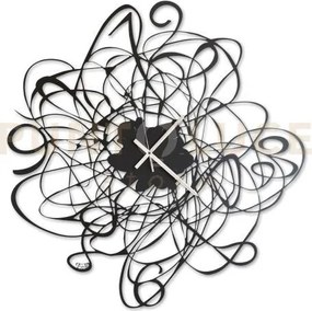 Orologio da parete di design big doodle nero