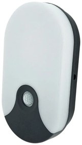 Lampada da parete per esterni LED con sensore di movimento, 18W/230V, IP44, antracite