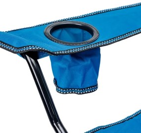 Tavolo da campeggio pieghevole + 2x sedia blu