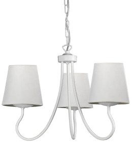 Lampadario Country charm Lampadario Country charm Margot 3x E14 bianco paralume bianco 3x E14