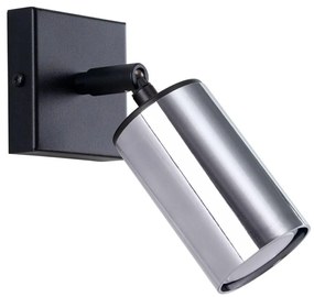 Sollux SL.1366 - Faretto da parete WINX 1xGU10/10W/230V nero/cromo