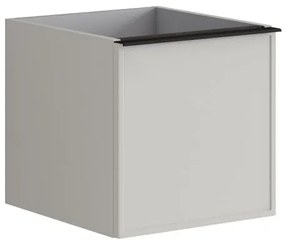 Struttura semi colonna da bagno Pixel 1 cassetto laccato opaco grigio pastello L 40 x H 40 x P 45.5 cm
