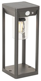 Lampada da terra da esterno grigio scuro 25 cm con luce dimmerabile e sensore solare - Sonne