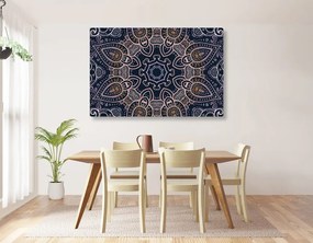 Quadro su tela – Mandala con motivo indiano
