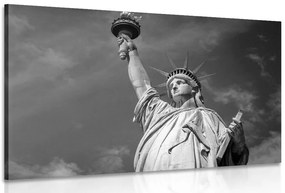 Stampa su tela – Statua della Libertà in bianco e nero
