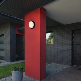 Brilo - Lampada da parete LED ricaricabile per esterni con sensore, 4W, 5V, batteria 4400 mAh, IP44, nera