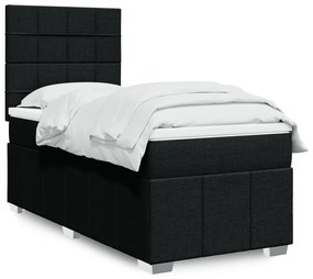 Giroletto A Molle Con Materasso Nero 90x200 Cm İn Tessuto /