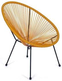 Poltrona da esterno gialla in metallo/in plastica Avocado Comfort – Bonami Selection