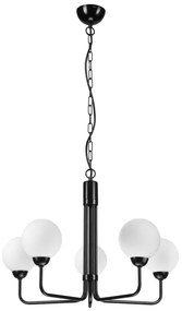 Lampadario a sospensione con catena TIFFY 5xG9/5W/230V nero