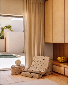 Poltrona per bambini marrone chiaro con rivestimento in bouclé e ciniglia Terrazzo Moon – Wigiwama