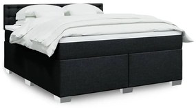 Giroletto A Molle Con Materasso Nero 180x200 Cm İn Tessuto /
