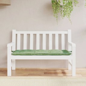 Cuscino Panca Giardino Con Motivo A Foglie 120x50x7 Cm Tessuto /