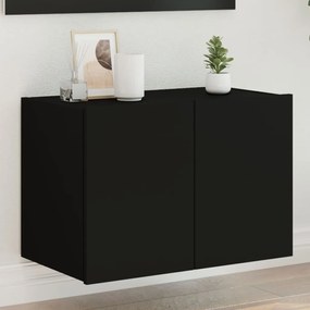 Mobile Tv A Parete Con Luci Led Nero 60x35x41 Cm /