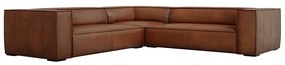 Divano angolare in pelle marrone cognac (variabile) Madame - Windsor &amp; Co Sofas
