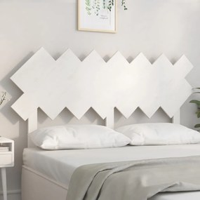 Testiera per letto bianca 141x3x80,5 cm legno massello di pino