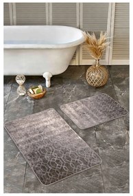 Set di tappetini per il bagno grigi in velluto 2 pz 60x100 cm – Mila Home