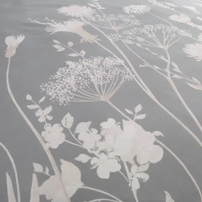 Set copripiumino e federa grigio per letto matrimoniale 200x200 cm Meadowsweet Floral – Catherine Lansfield