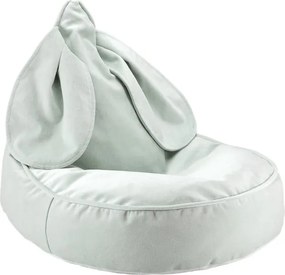 Pouf a sacco per bambini color menta con rivestimento in velluto Bunny – Wigiwama